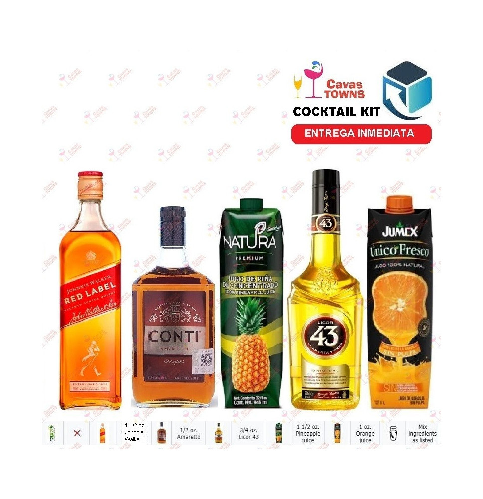 Johnnie Walker Cocktail Kit Caribbean Punch Receta Recipe - Cavas Towns