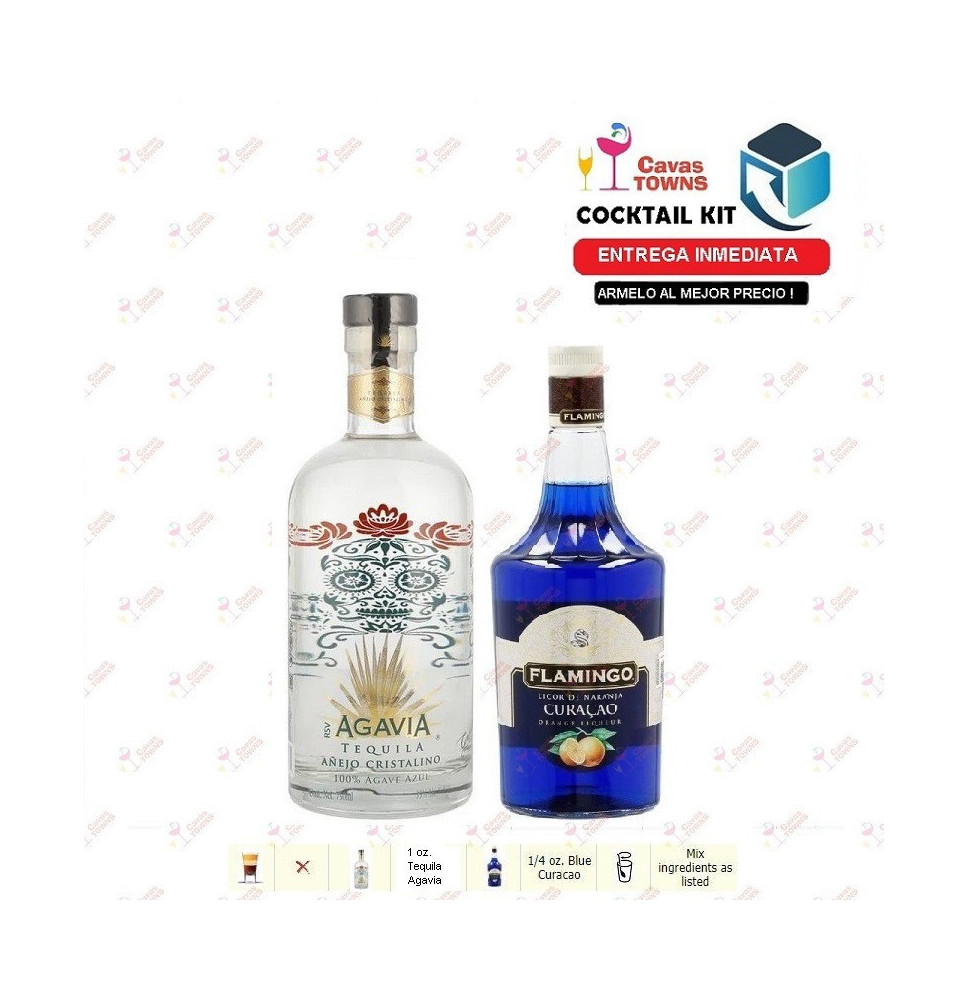 Tequila Agavia Cocktail Kit Blue Popper Receta Recipe - Cavas Towns