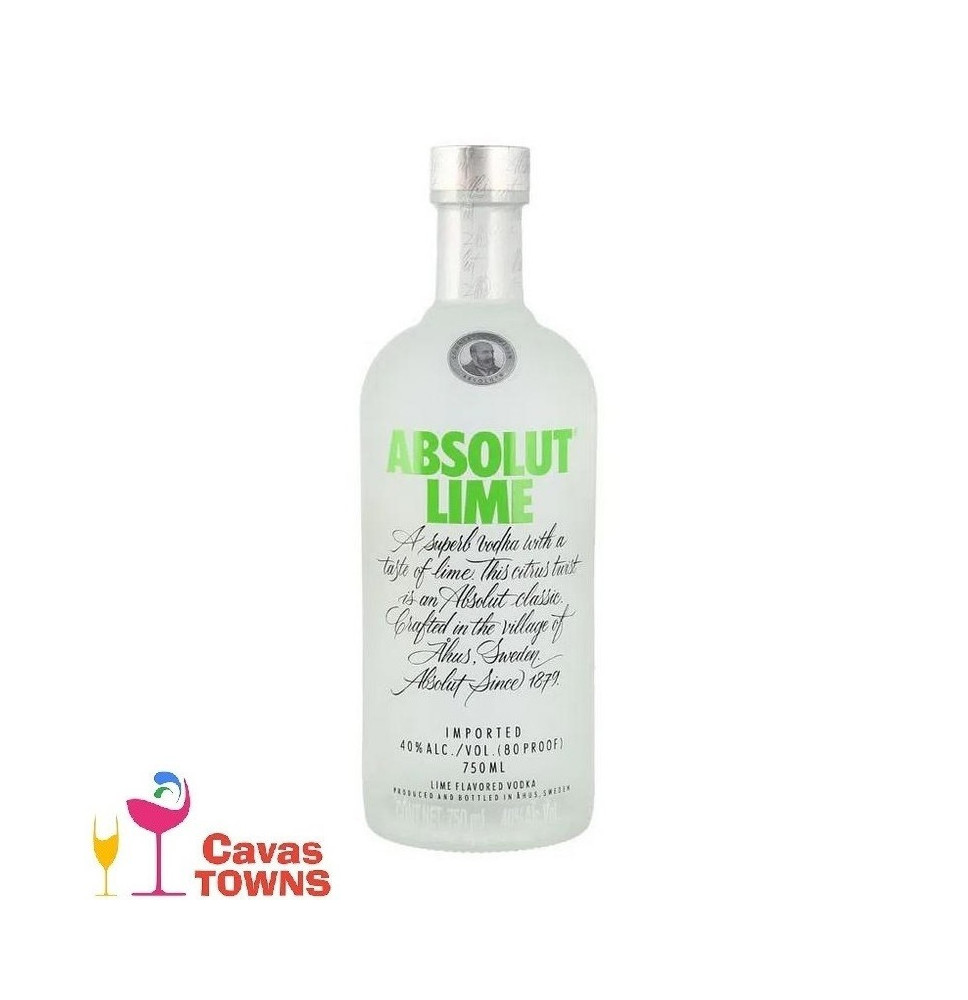 Vodka Absolut Lime 750 ml - Cavas Towns Vodka Absolut Lime 750 ml - Cavas Towns