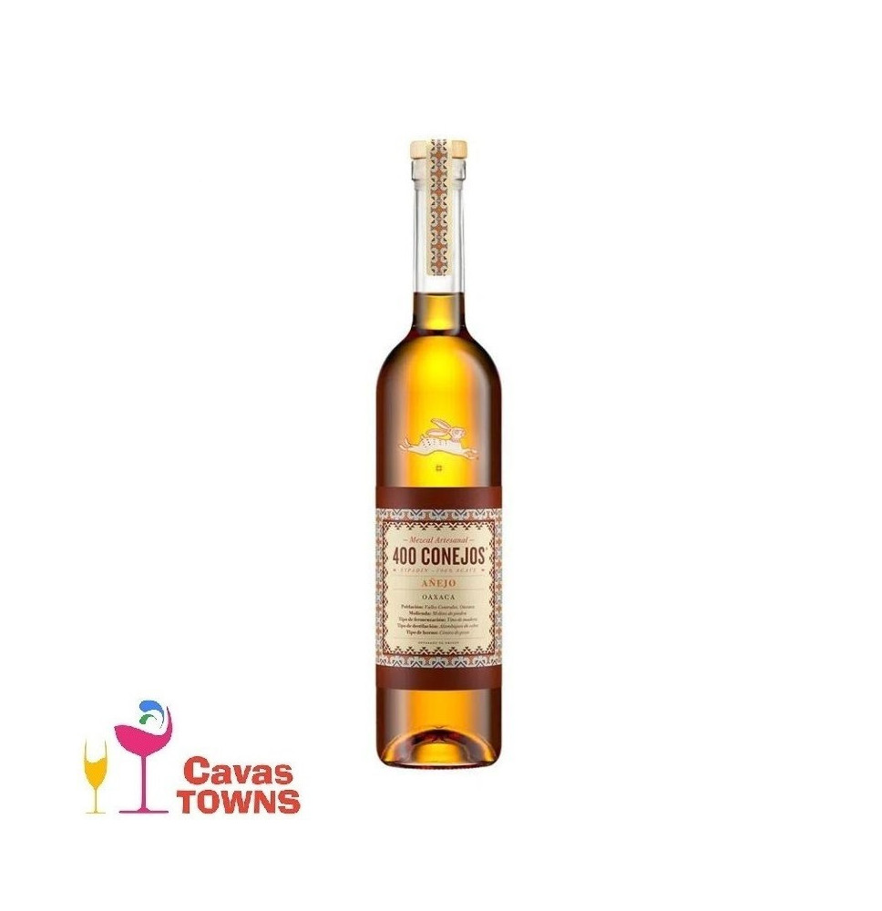 Mezcal 400 Conejos Espadin Añejo 750 ml - Cavas Towns