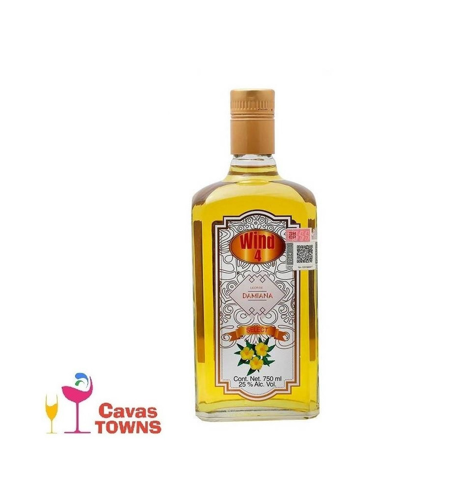 Licor Wind 4 Damiana 750 ml - Cavas Towns