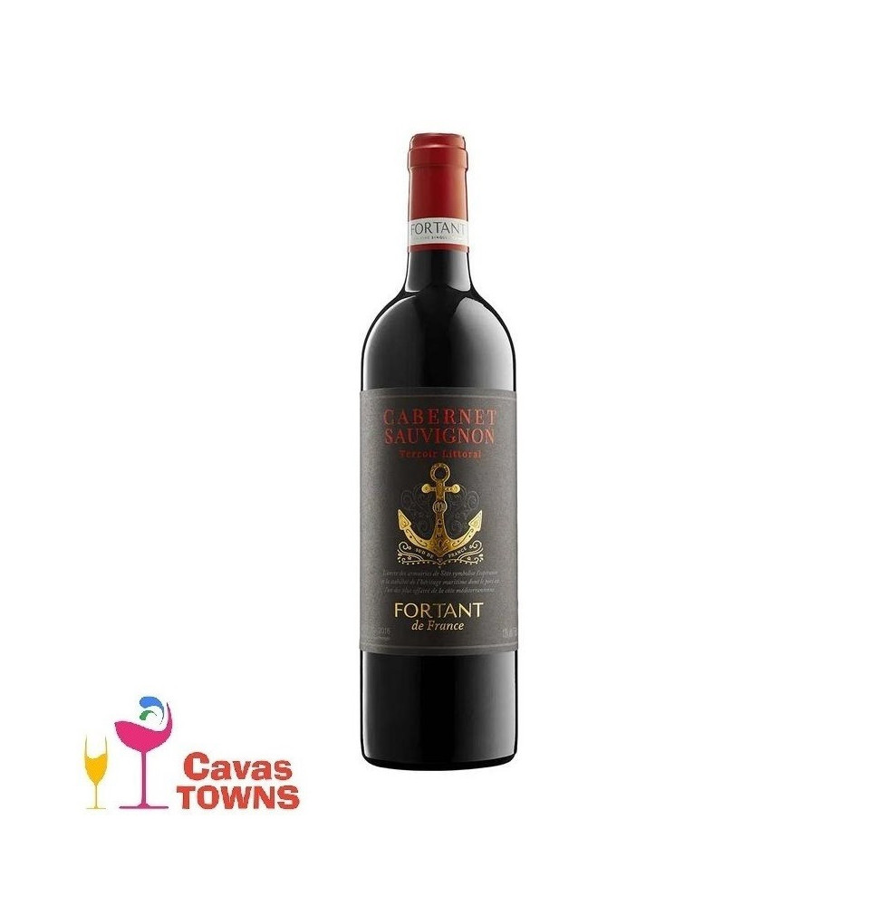 Vino Tinto Terroir Littoral Fortant de france Cabernet Sauvignon 750 ml - Cavas Towns