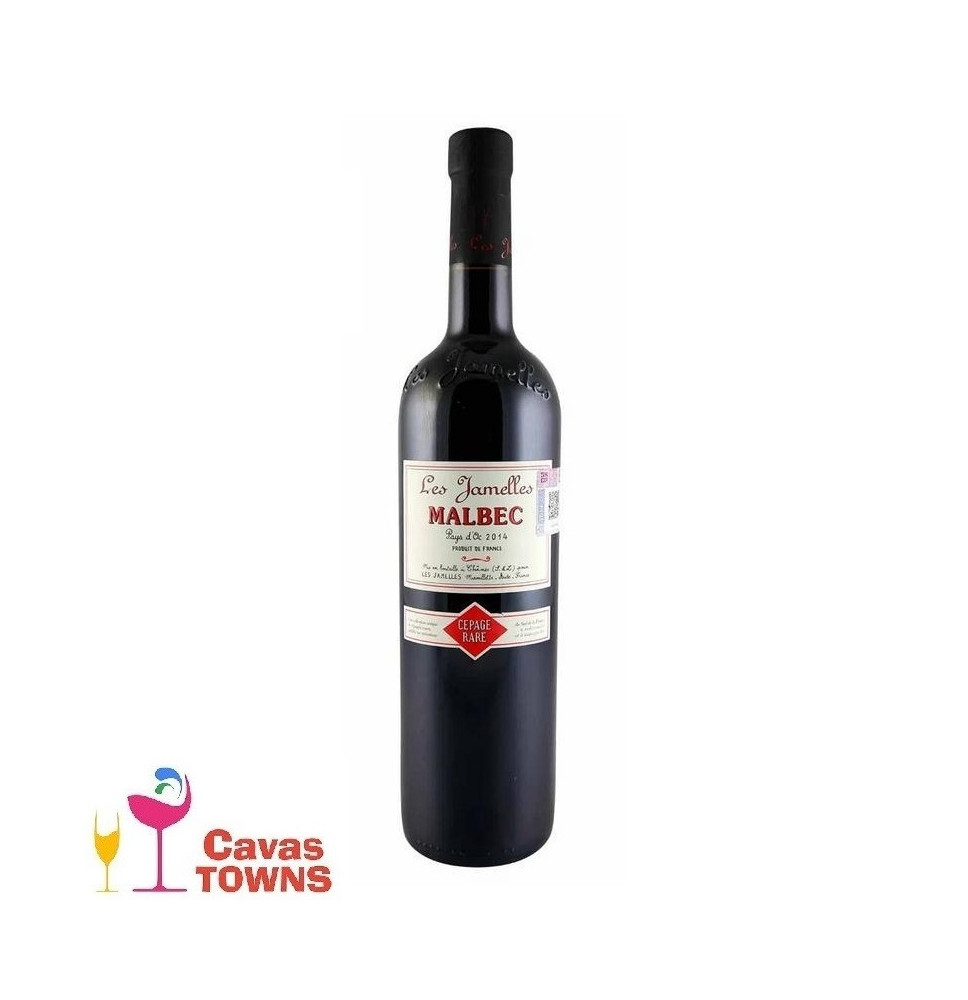 Vino Tinto Les Jamelles Malbec de 750 ml - Cavas Towns