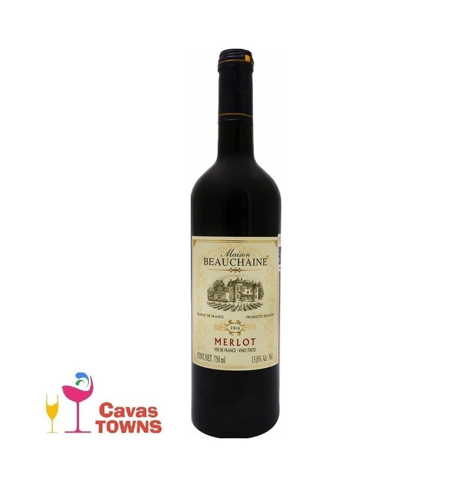 Vino Tinto Maison Beauchaine Merlot 750 ml - Cavas Towns Vino Tinto Maison Beauchaine Merlot 750 ml - Cavas Towns