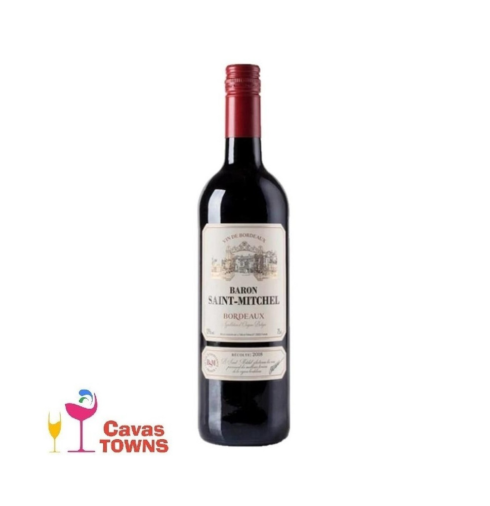 Vino Tinto Baron Saint-Mitchel Bordeaux 750 ml - Cavas Towns Vino Tinto Baron Saint-Mitchel Bordeaux 750 ml - Cavas Towns