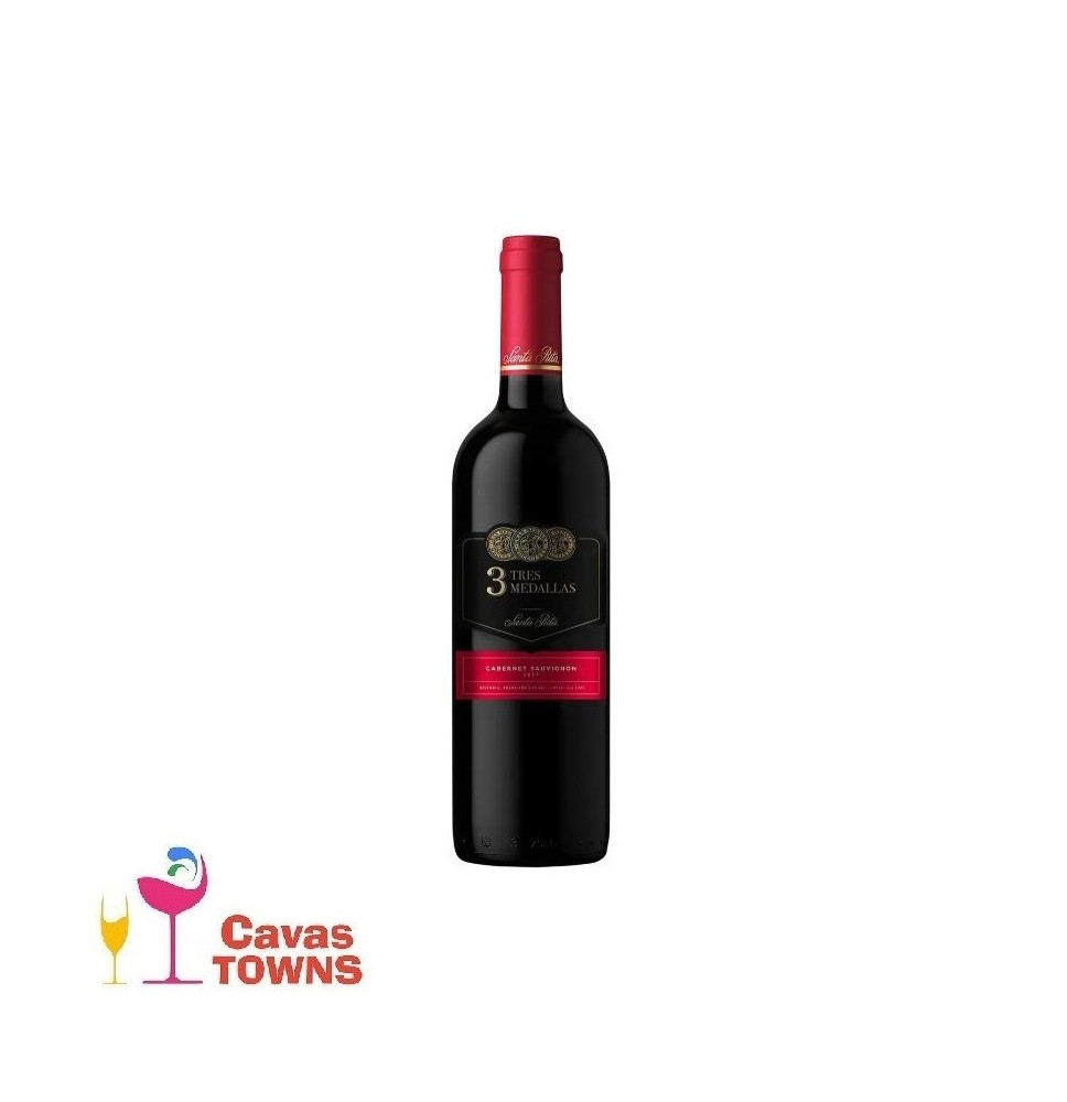 Vino Tinto Santa Rita Tres Medallas Cabernet Sauvignon 750ml - Cavas Towns