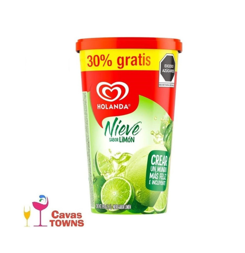 Nieve Holanda sabor limón 1.3 l - Cavas Towns