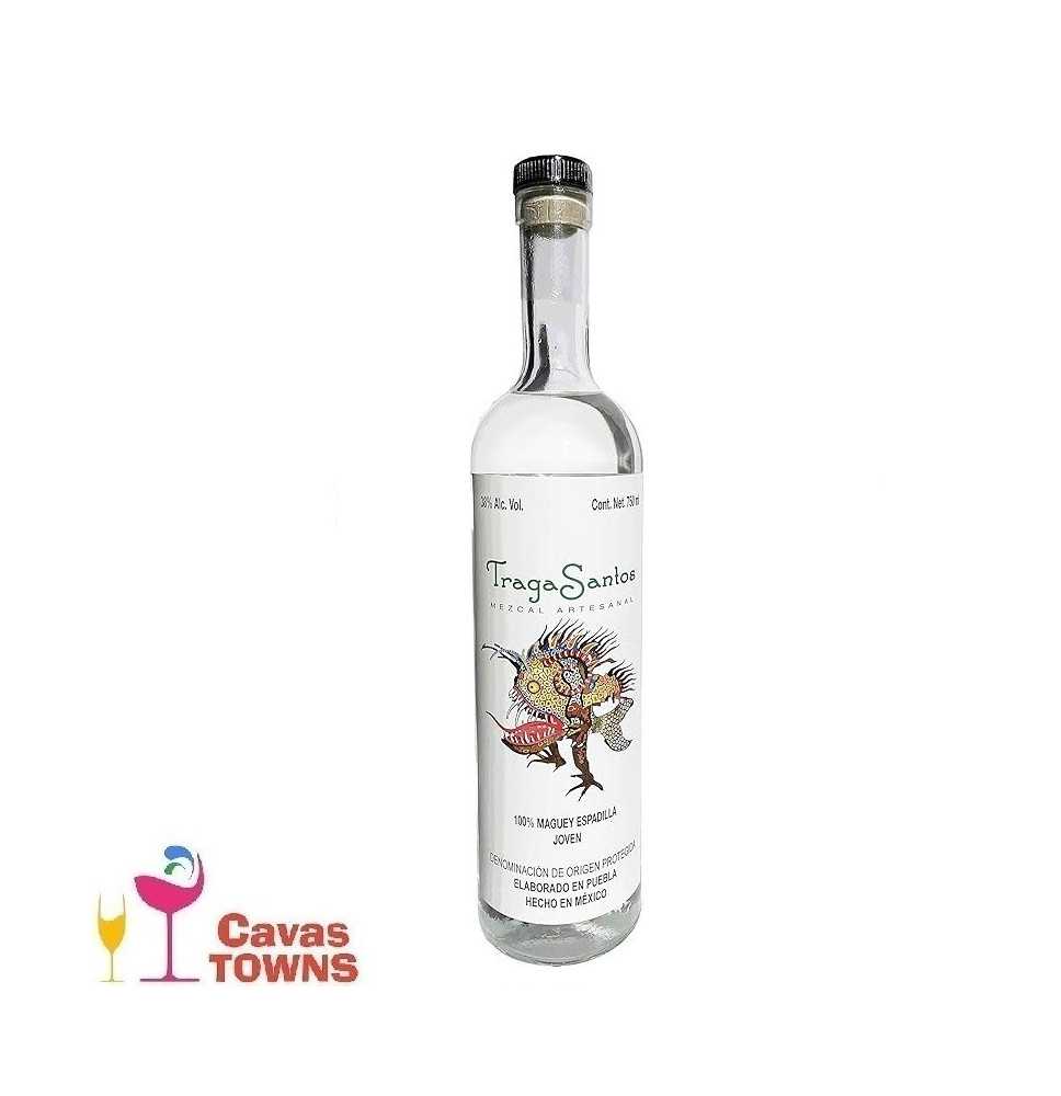 Mezcal Tragasantos Blanco Puebla 750 ml - Cavas Towns