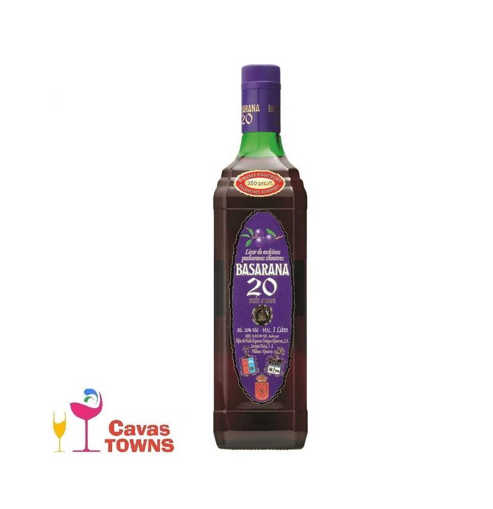 Licor Basarana 20 Pacharan Navarro De Endrinas 1000 ml - Cavas Towns