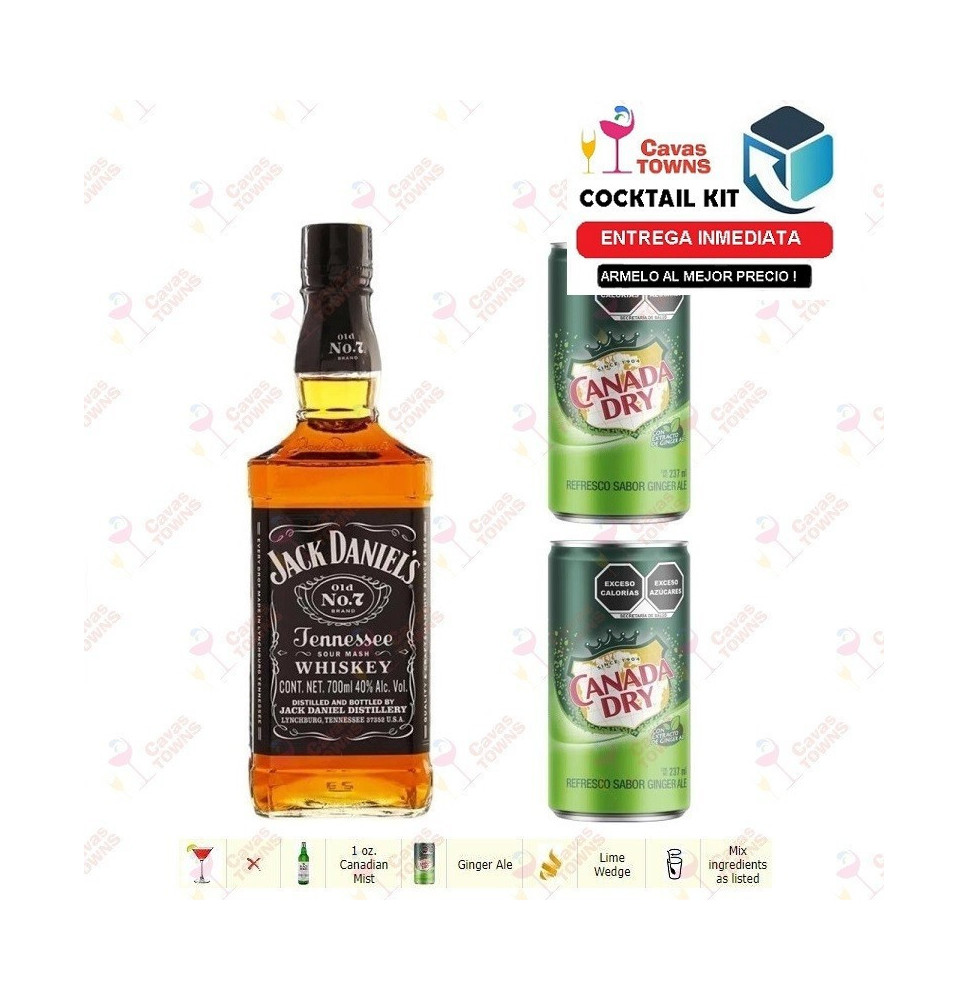 Cocktail Kit Bear Hug - 1 (Whisky Shower) Receta Recipe - Cavas Towns