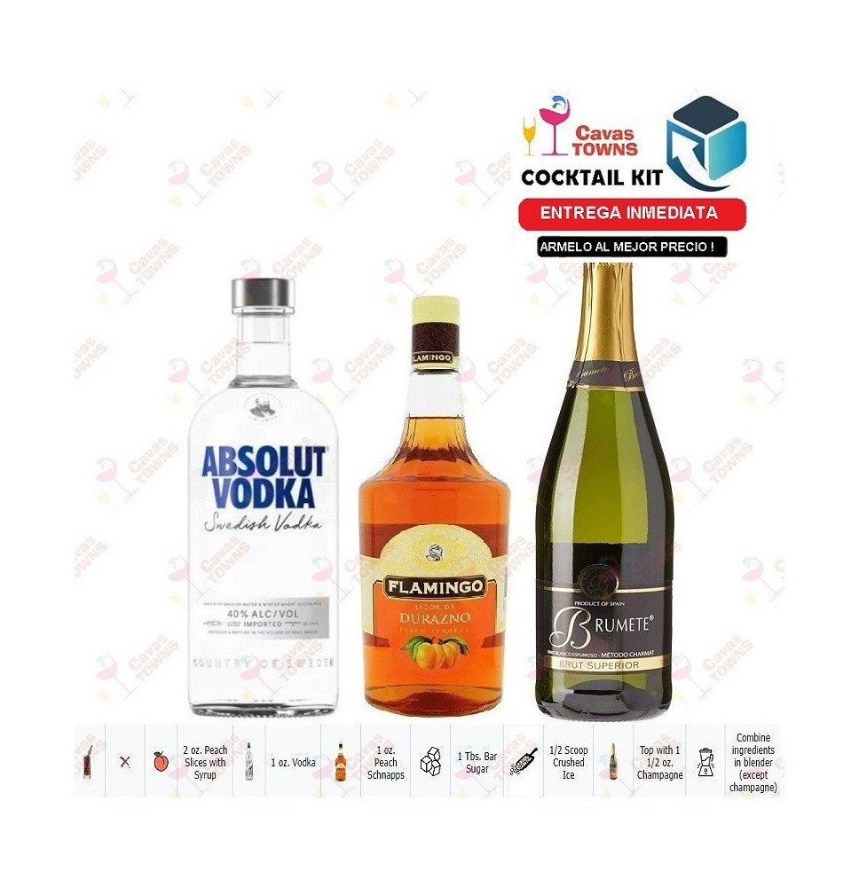 Cocktail Bellini Receta Recipe - Cavas Towns