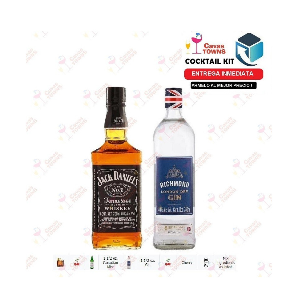 Cocktail Kit Black Hawk - 2 Receta Recipe - Cavas Towns