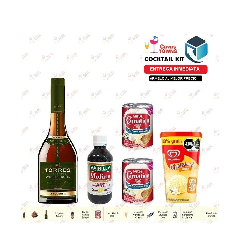 Cocktail Kit Brandy Ice Receta Recipe - Cavas Towns