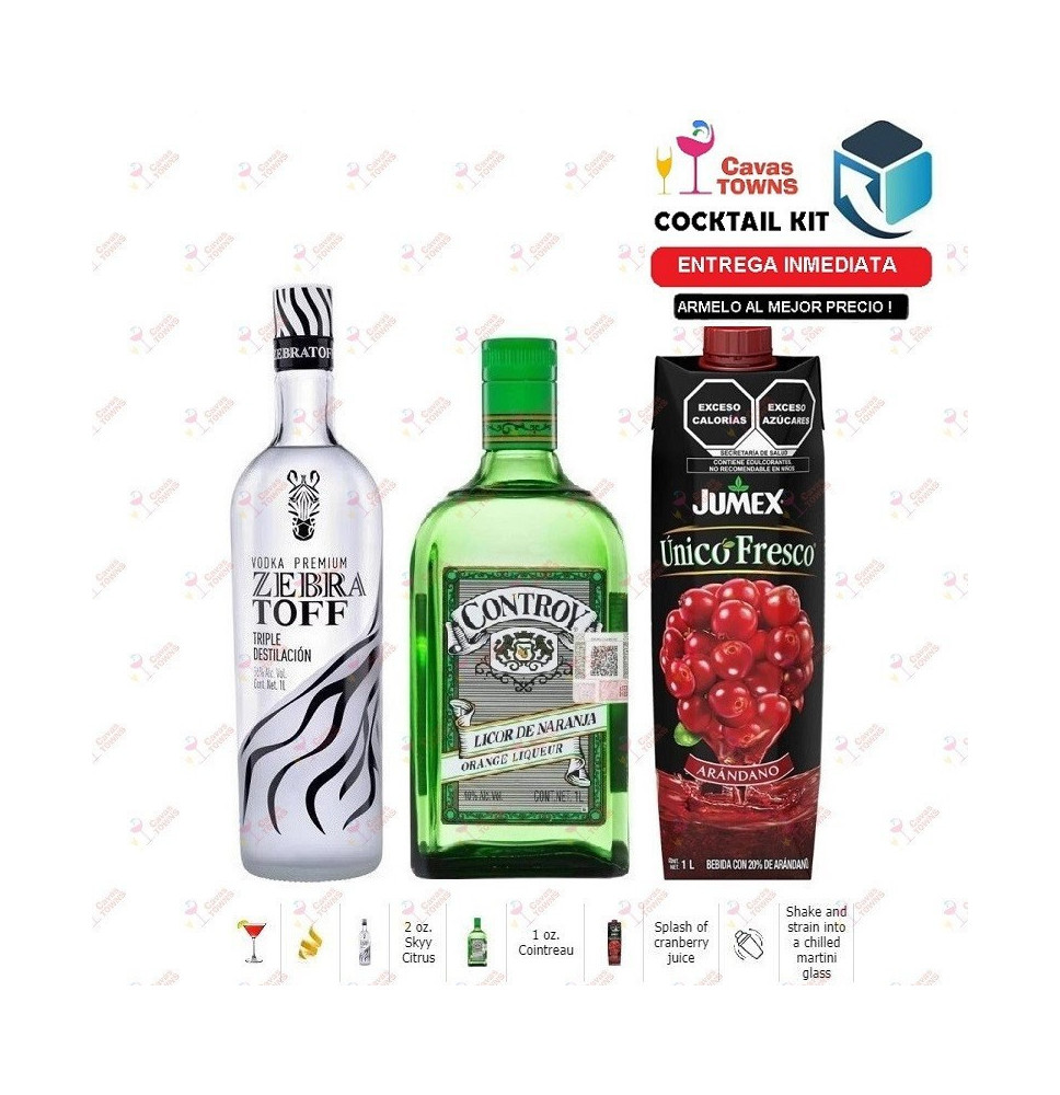 Cocktail Kit Citrus Cosmopolitan - 1 Receta Recipe - Cavas Towns Cocktail Kit Citrus Cosmopolitan - 1 Receta Recipe - Cavas Towns
