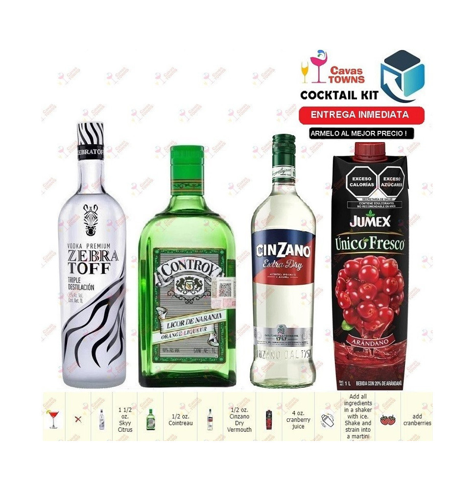 Cocktail Kit Citrus Crantini Receta Recipe - Cavas Towns