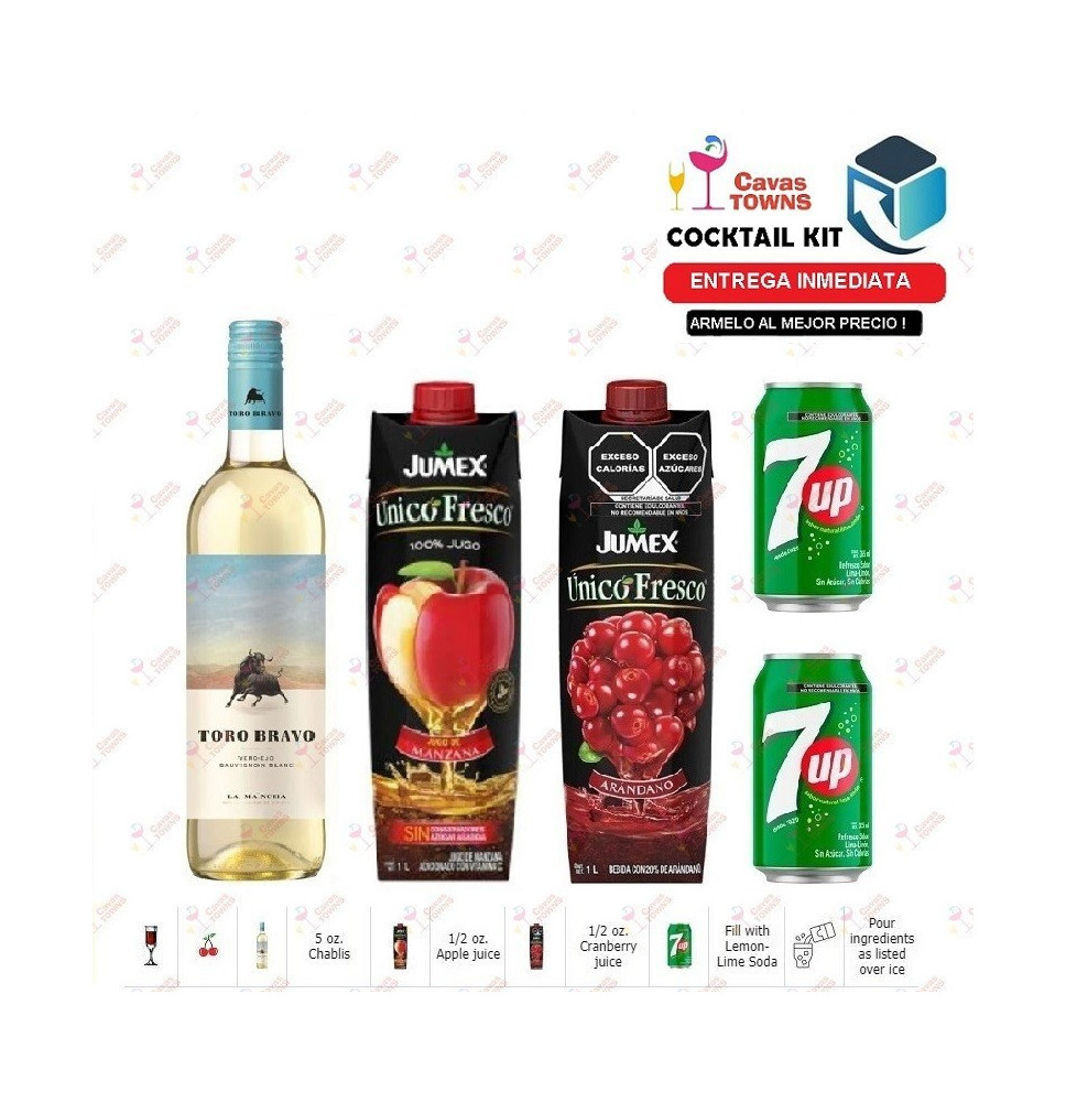 Cocktail Kit Cranapple Wine Cooler Receta Recipe - Cavas Towns