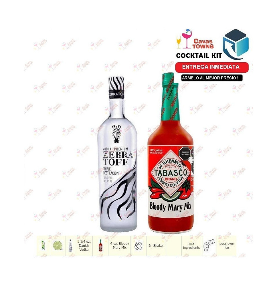 Cocktail Kit Danish Mary - 2 Receta Recipe - Cavas Towns