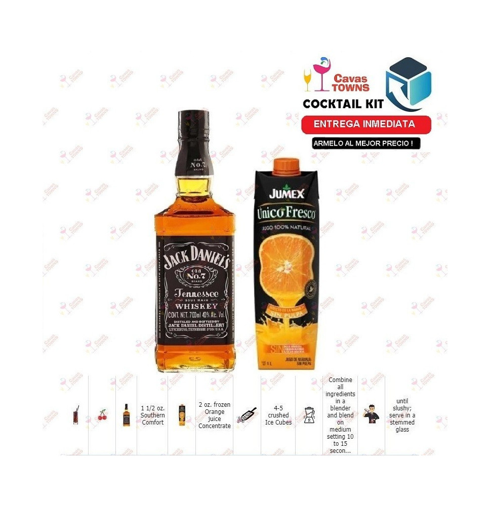 Cocktail Kit Frozen O.J. Southern Comfort Receta Recipe - Cavas Towns
