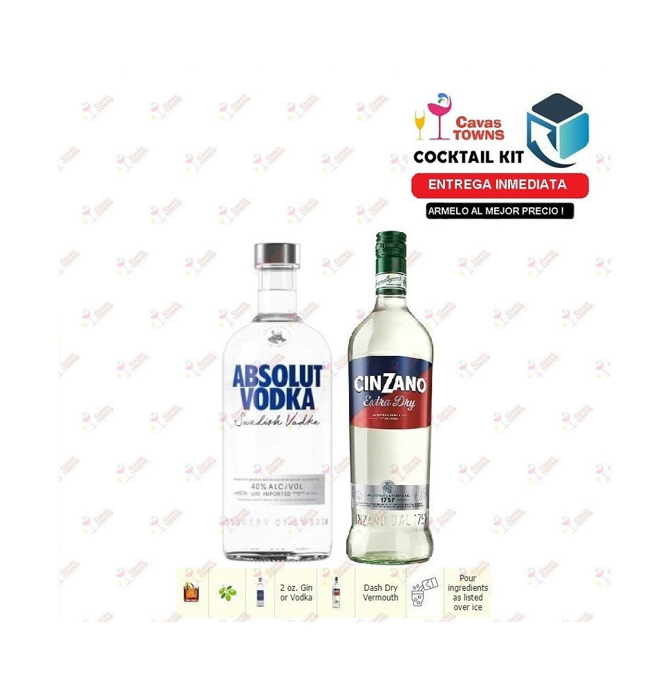 Cocktail Kit Gibson -1 Receta Recipe - Cavas Towns