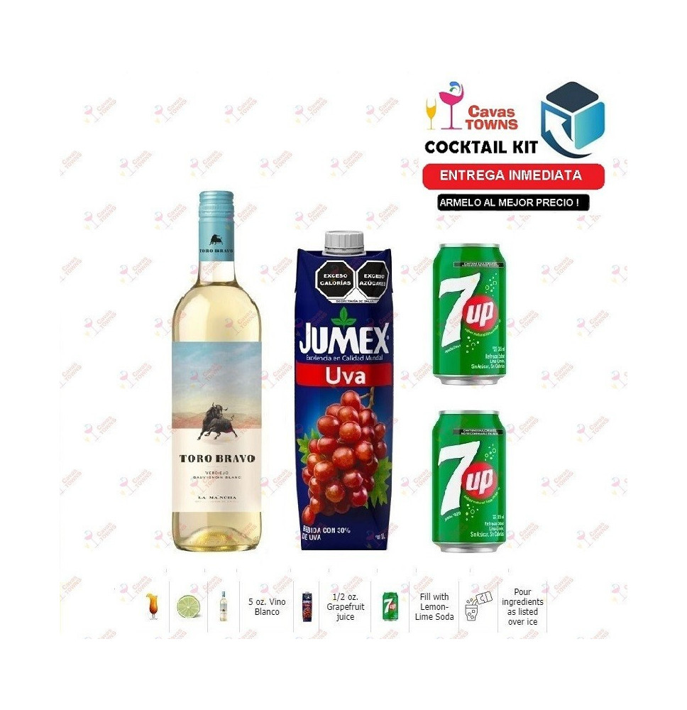 Cocktail Kit Grapefruit Wine Cooler Receta Recipe - Cavas Towns