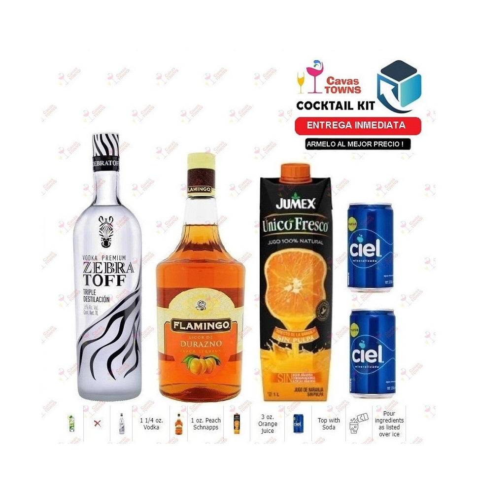 Cocktail Kit Hairy Navel Receta Recipe - Cavas Towns