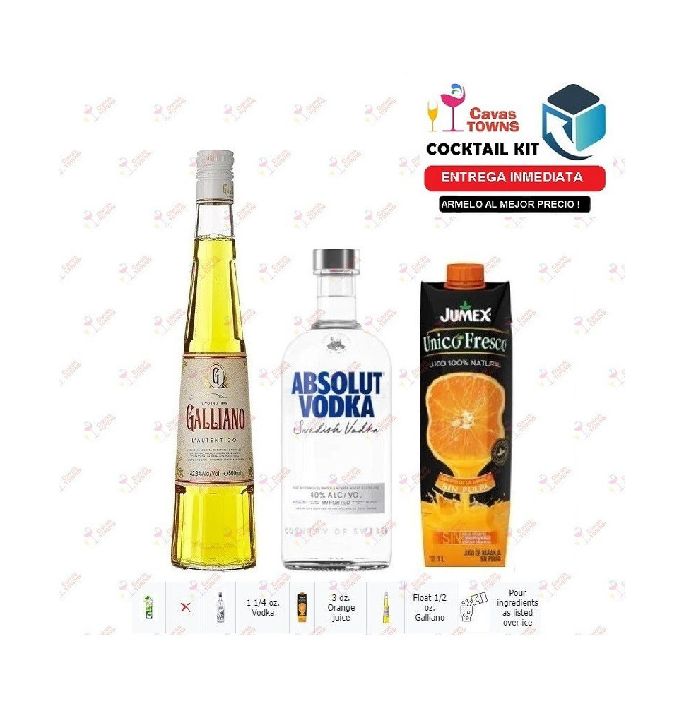 Cocktail Kit Harvey Wallbanger Receta Recipe - Cavas Towns