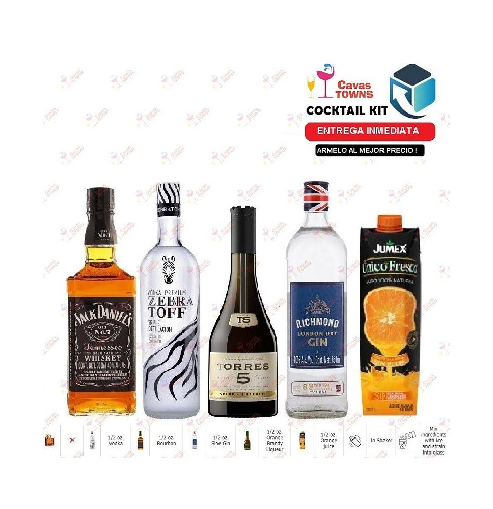 Cocktail Kit Hawaiian Volcano - 2 Receta Recipe - Cavas Towns