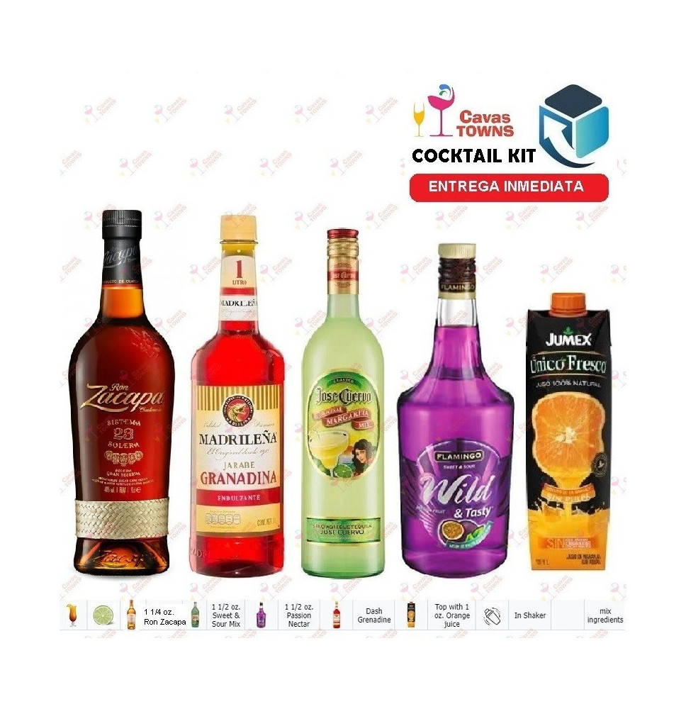 Ron Zacapa Cocktail Kit Hurricane Receta Recipe - Sellers Towns