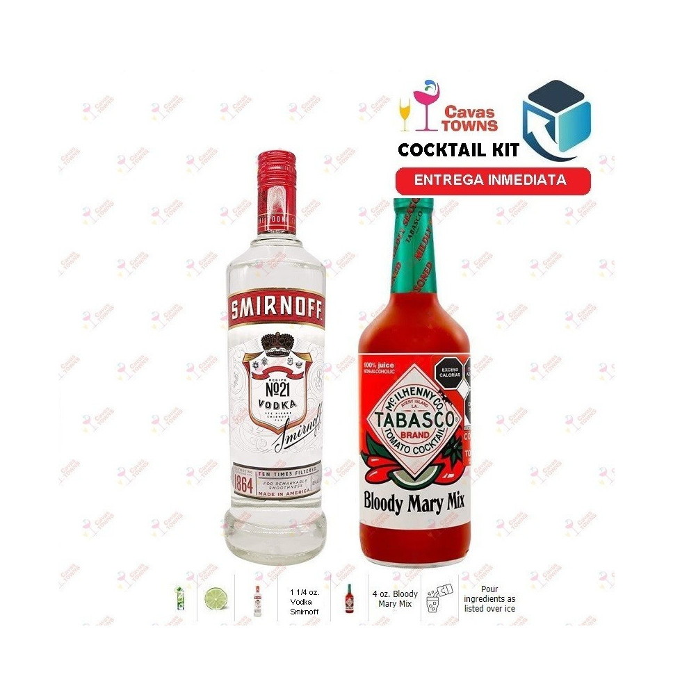 Vodka Smirnoff Cocktail Kit Bloody Mary Receta Recipe - Sellers Towns