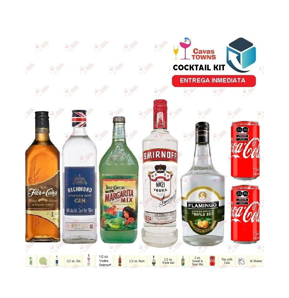 Vodka Smirnoff Cocktail Kit Broken Leg - 1 Receta Recipe - Sellers Towns